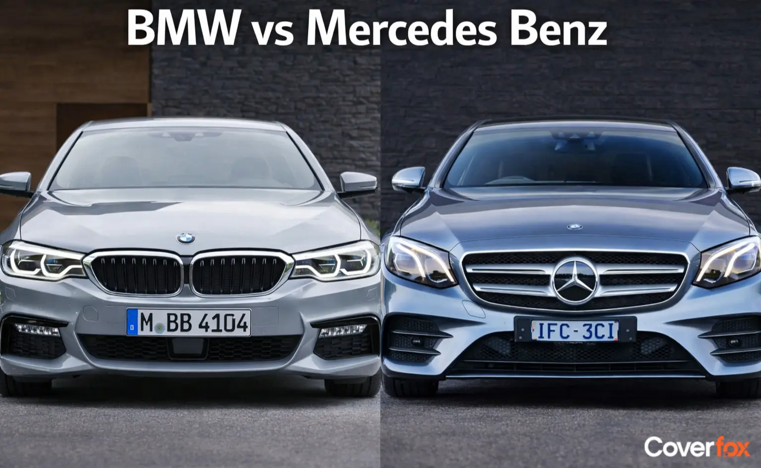 BMW vs Mercedes-Benz comparison image showing the visual contrast between German luxury brands
