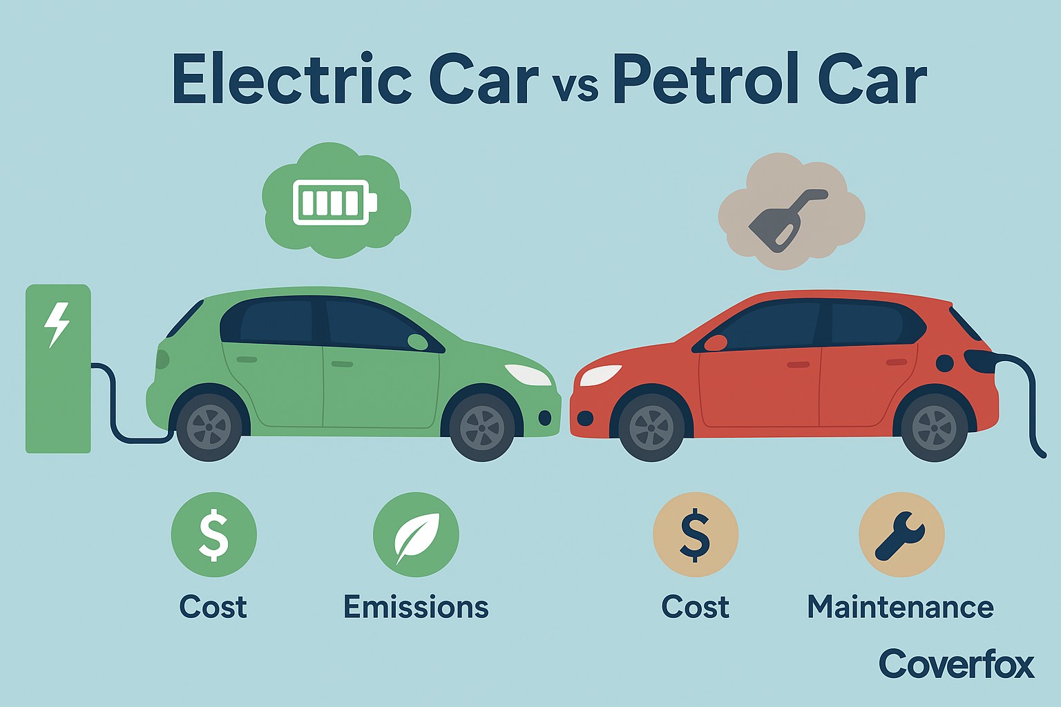 Difference Between an Electric Car & a Petrol Car