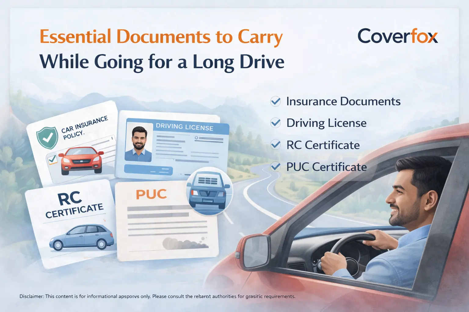 Car Documents to Carry for a Long Drive