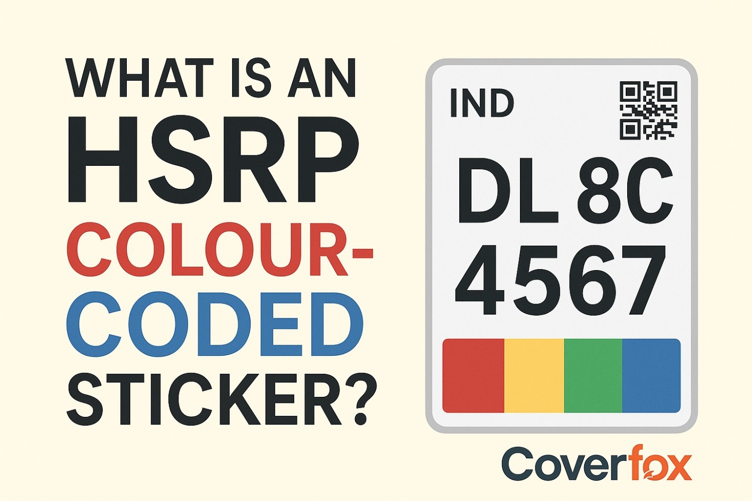 HSRP Colour Coded Sticker