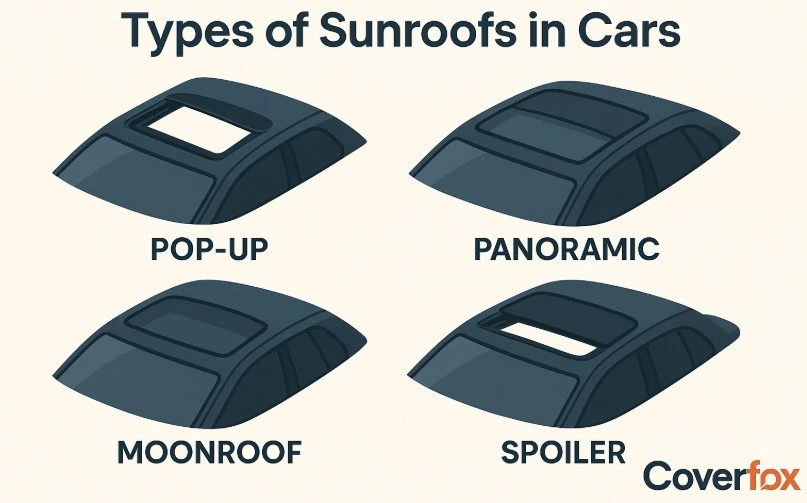 What are the types of Sunroofs in Cars