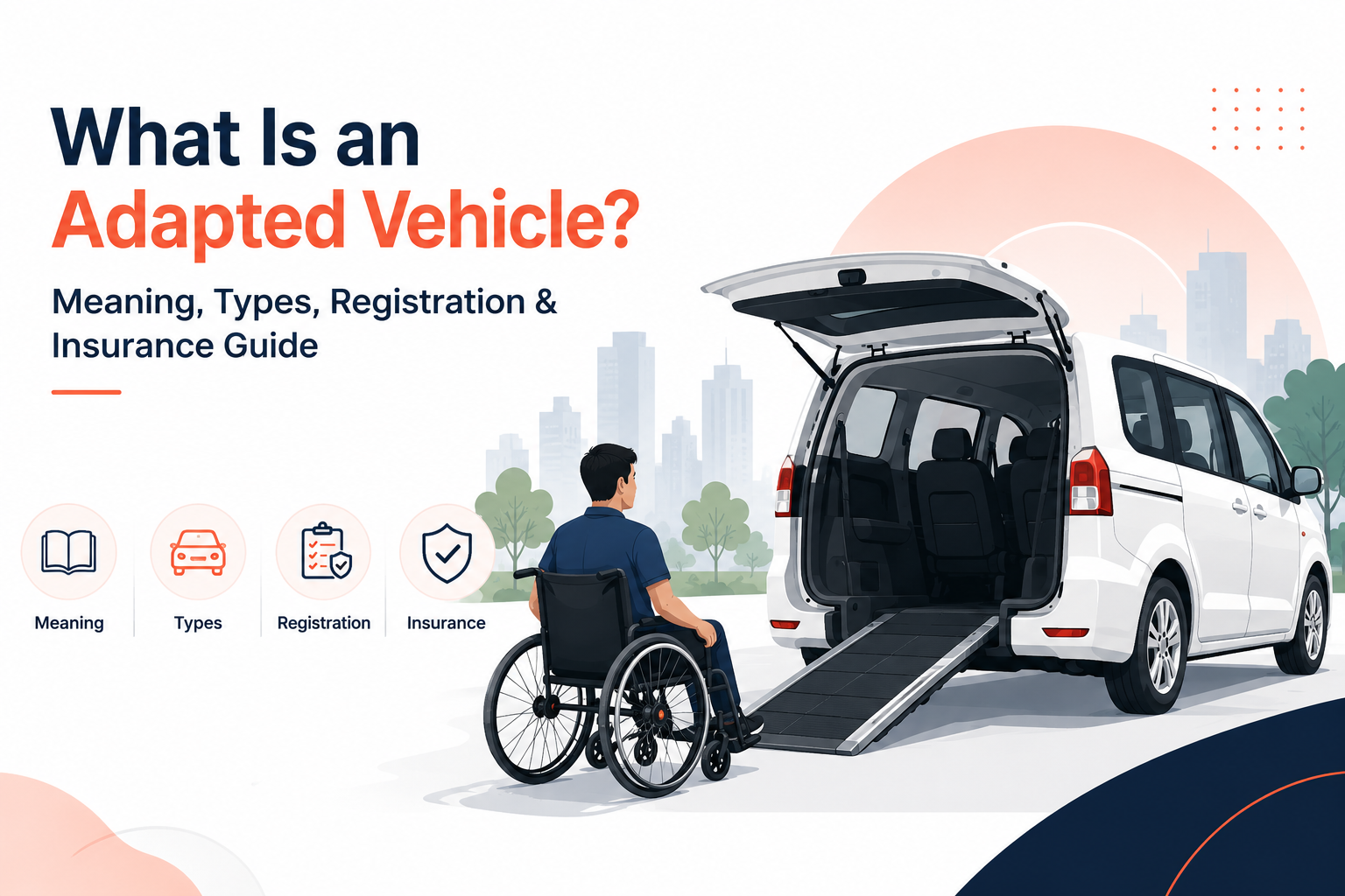 Adapted vehicle with wheelchair ramp for accessible transportation in India