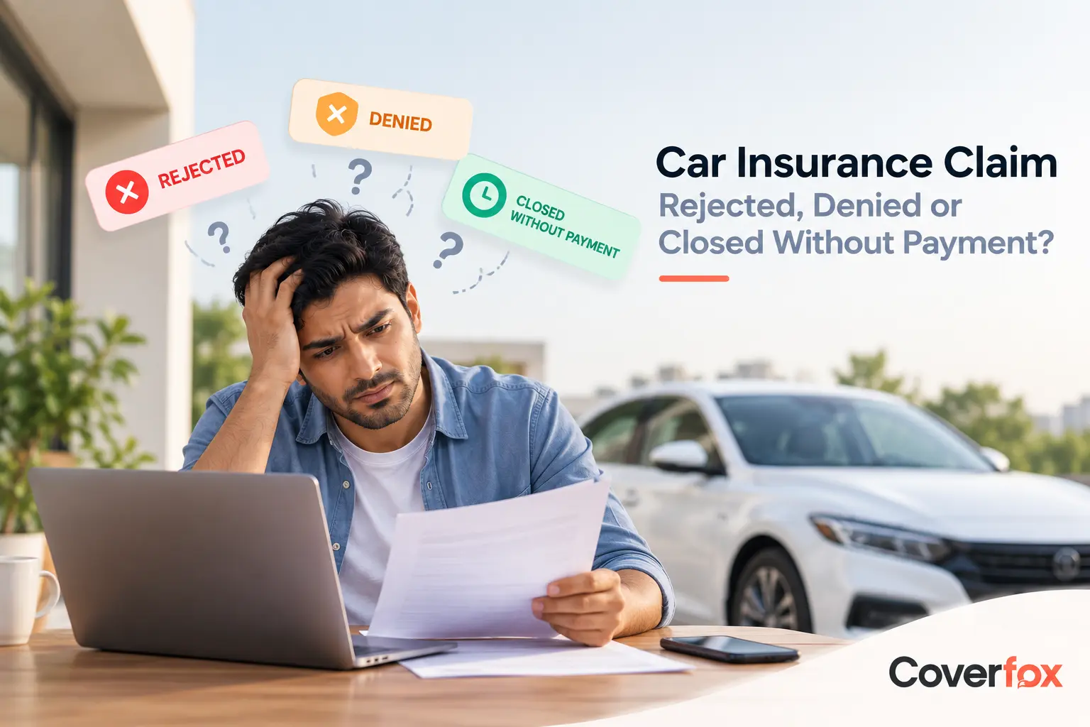 Car insurance claim rejected, denied or closed without payment